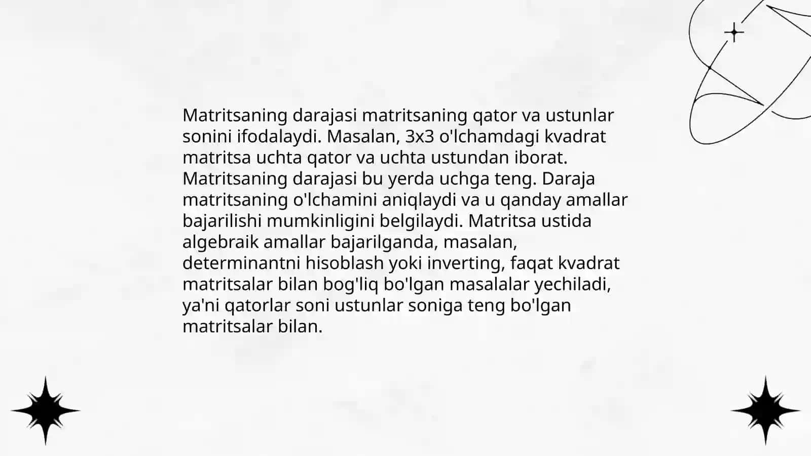 Matritsaning rangi 4