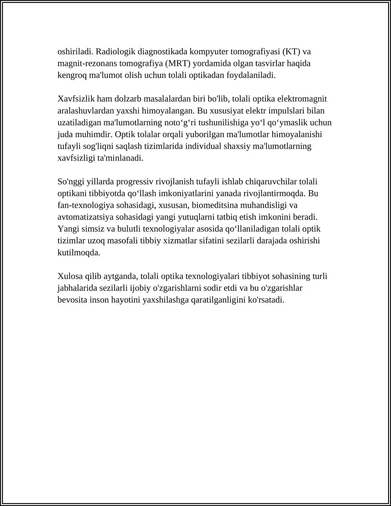TOLALI OPTIKA ASBOBLARINING TIBBIYOTDAGI AHAMIYATI 4