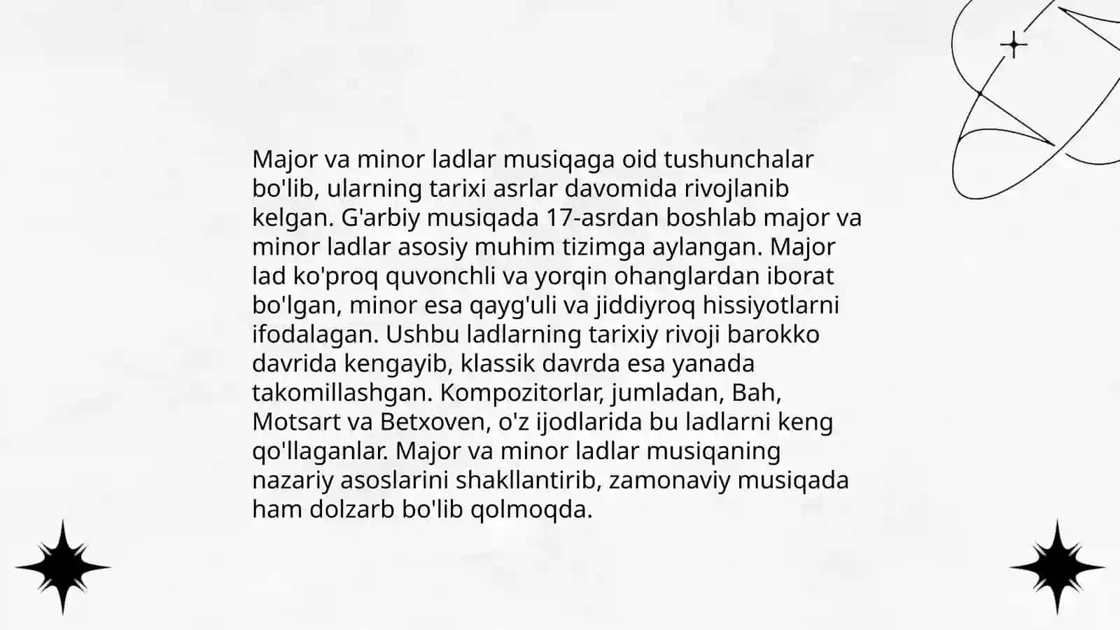 Major va Minor ladlari 4