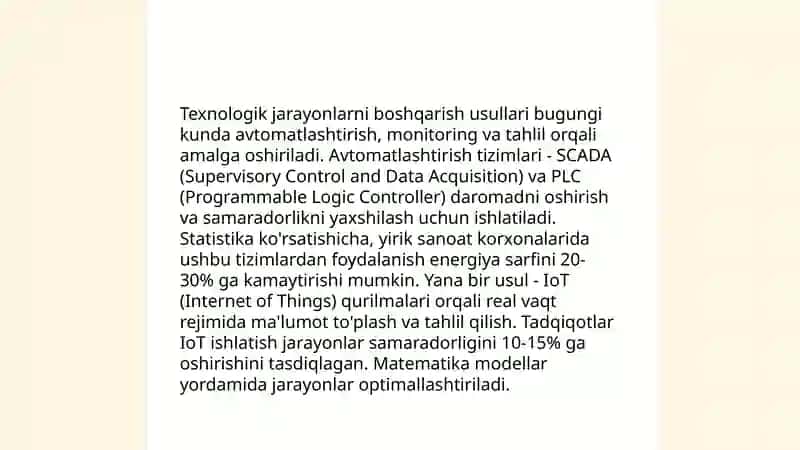 IES da texnalogik jarayonlarni avtomatlashtirish 4