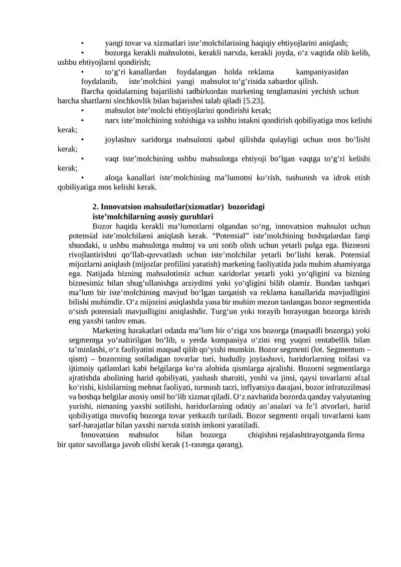 INNOVATSION MAHSULOTLARNI BOZORGA OLIB CHIQISH 4