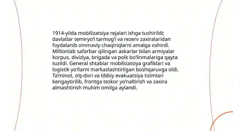1914-yil kampaniyasida harbiy sanʼat rivojlanishining asosiy xususiyatlari 4
