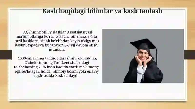Kasb tanlashga doir psixalogik tadqiqotlar 4