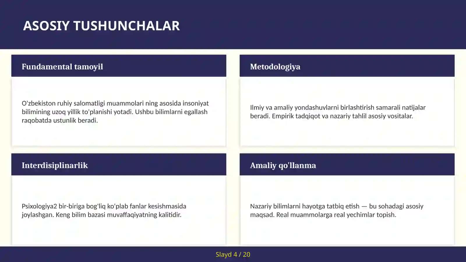 O'zbekiston RUHIY SALOMATLIGI MUAMMOLARI 4
