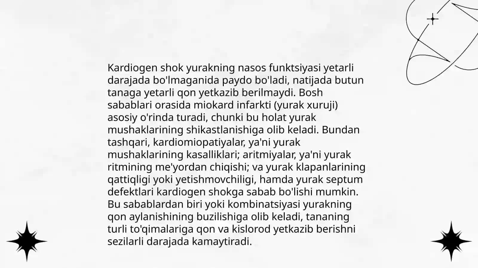 Kardiogen shok haqida 4
