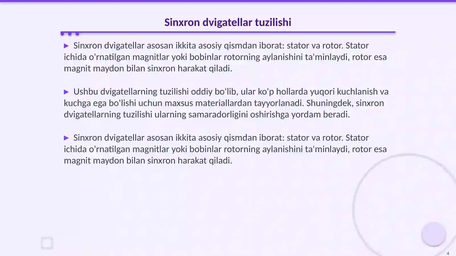Sinxron dvigatellar 4