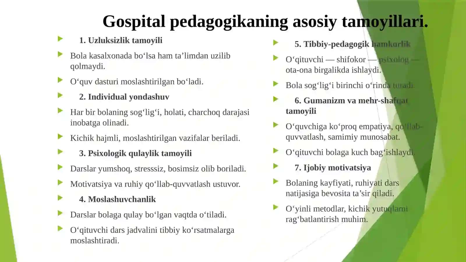 Gospitalpedagogika–pedagogikafanidayangiyo'nalish 4
