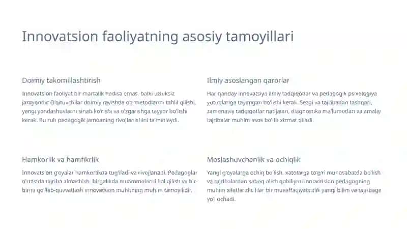 Pedagogik xodimlarning innovatsion faoliyatini tashkil etish va boshqarish 4
