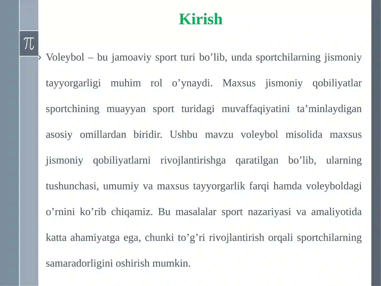 Maxsus jismoniy qobiliyatlar va ularni rivojlantirish (voleybol misolida) 4