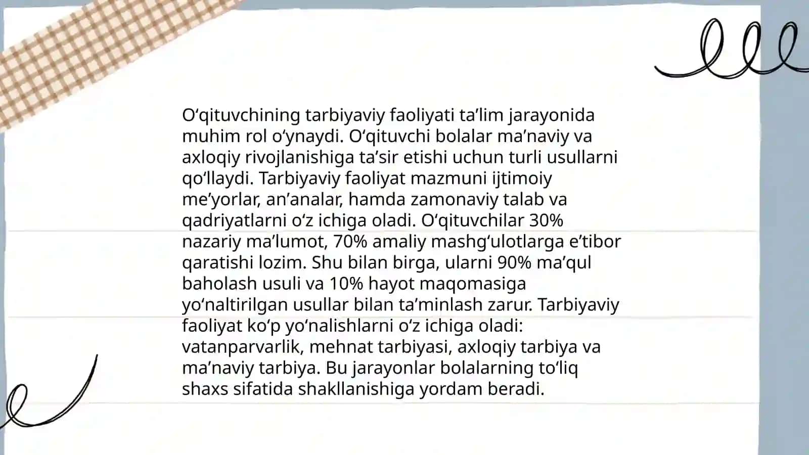 Ta’lim muassasalarida oʻqituvchining tarbiyaviy ishlarini tashkil qilish metodikasi 4