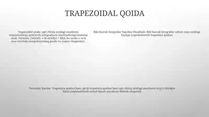 Ikki Karrali Integralni Taqribiy Hisoblash 4