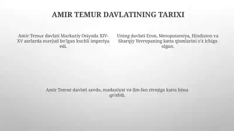 Amir Temur DavlatigaOidMa'Lumotlar 4