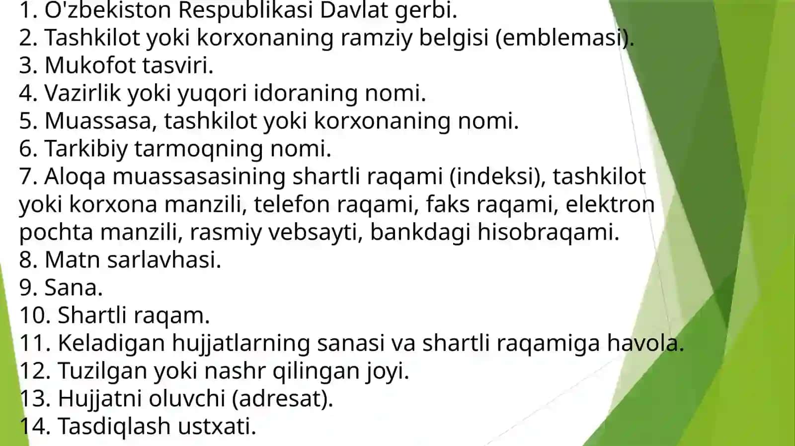 Ish yuritish hujjatlari va rekvizitlar 4