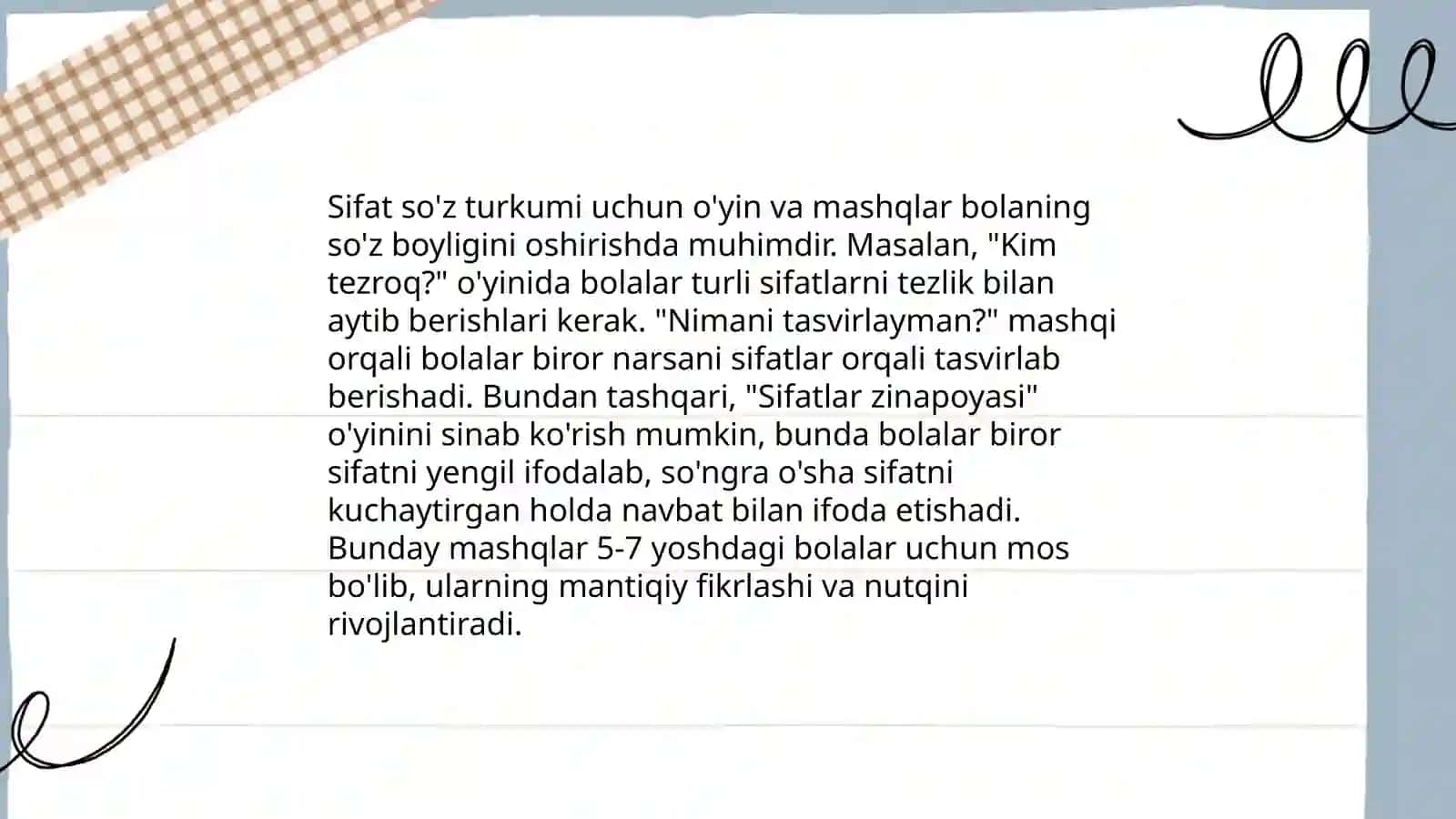 Interfaol usullarni sifat so'z turkumiga tatbiq etish 4