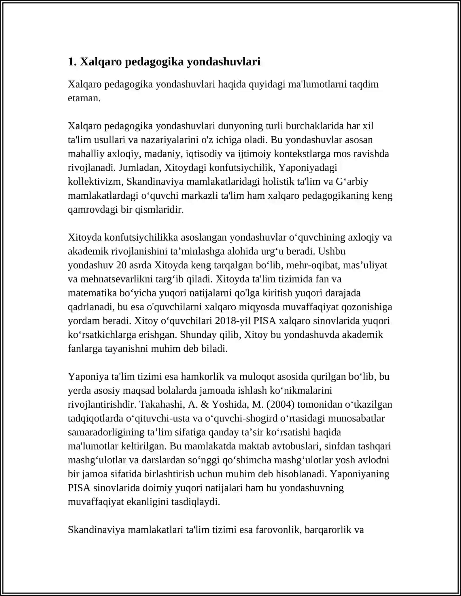 MAKTABGACHA TALIM TASHKILOTLARI UCHUN ZAMONAVIY XALQARO OQUV DASTURLARI 4