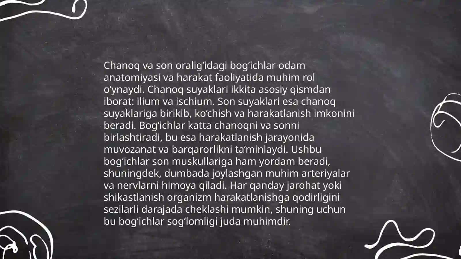 Oyoq muskullari tuzulishi: chanoq muskullari, oyoqni yozuvchi va bukuvchi muskullar, son muskullari, boldir muskullari, oyoq panja muskullari 4