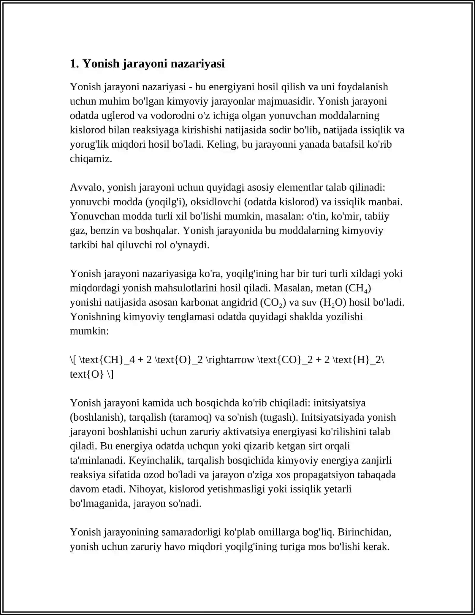MUSTAQIL ISH Mavzu: YONISH JARAYONINING TEXNOLOGIK QURILMALARI 4