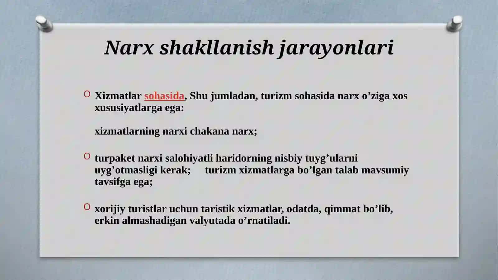 TURISTIK MAHSULOTLARGA NARX BELGILASHNING XUSUSIYATLARI 4