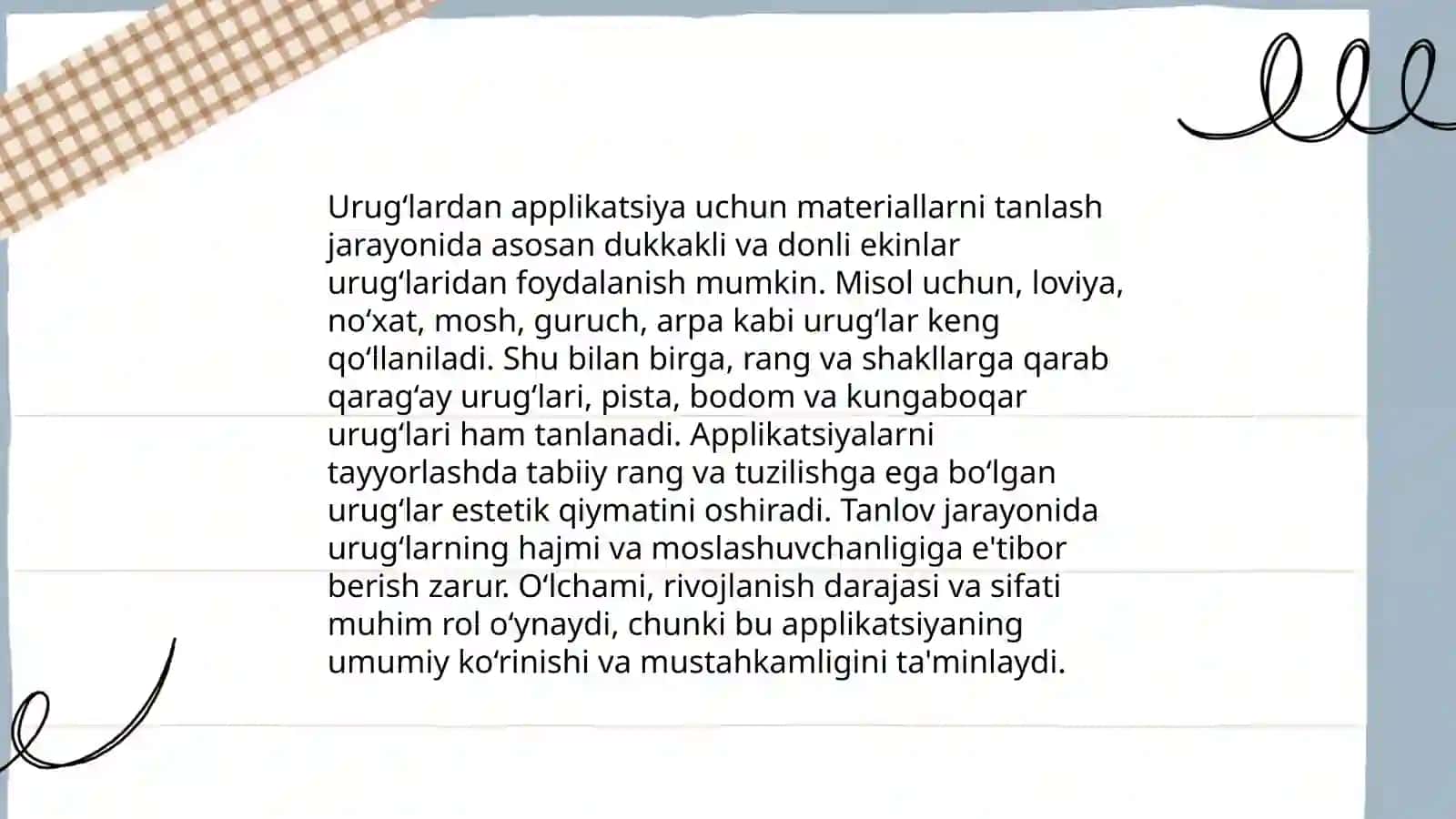 Urugʻlardan applikatsiya yasash 4
