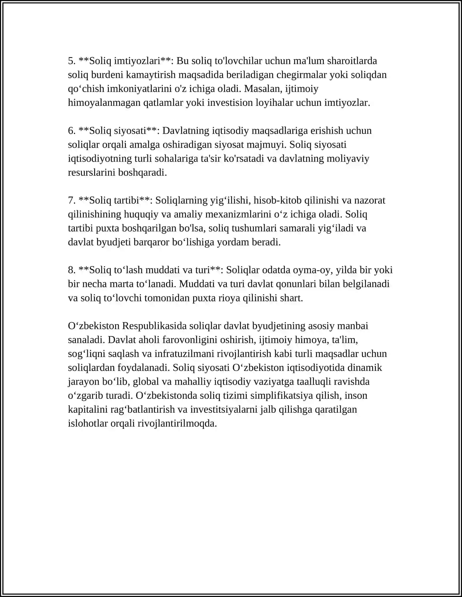 SOLIQ MUNOSABATLARINING SUBYEKTILARI, ULARNING HUQUQLARI VA MAJBURIYATLARI 4