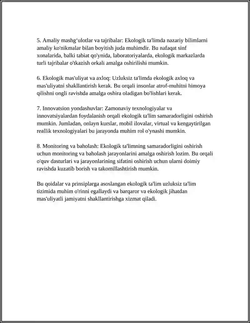 Uzluksiz ta'limda ekologik ta'lim konsepsiyasi 4
