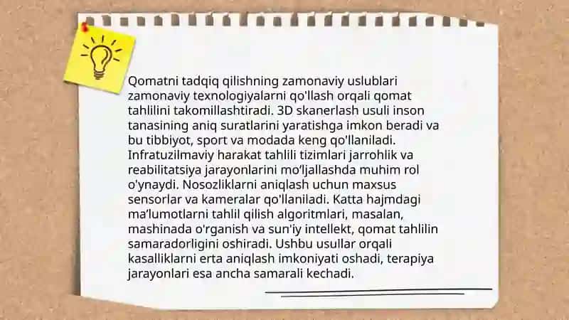 Odam qomati tadqiq qilish uslublari 4