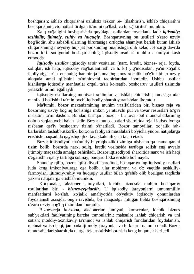 Korxona faoliyatini boshqarish asoslari 4