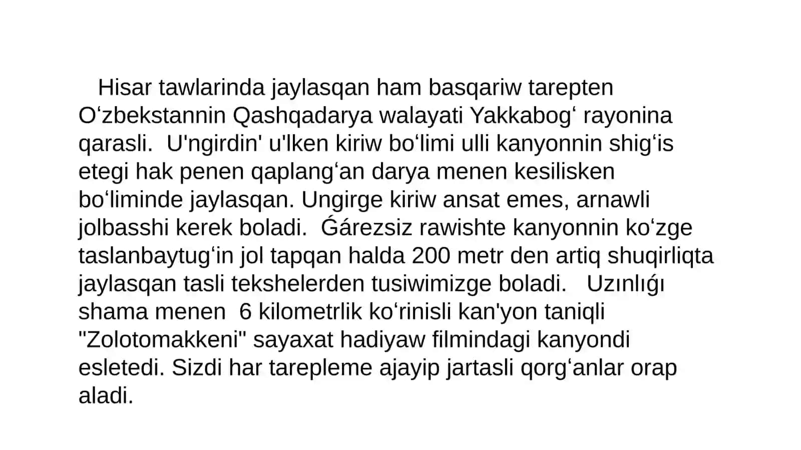Ámir Temur u'ngiri — Surxandarya wálayatı Baysun tawindagʻi algʻashqi adamlar mákan-jayı 4