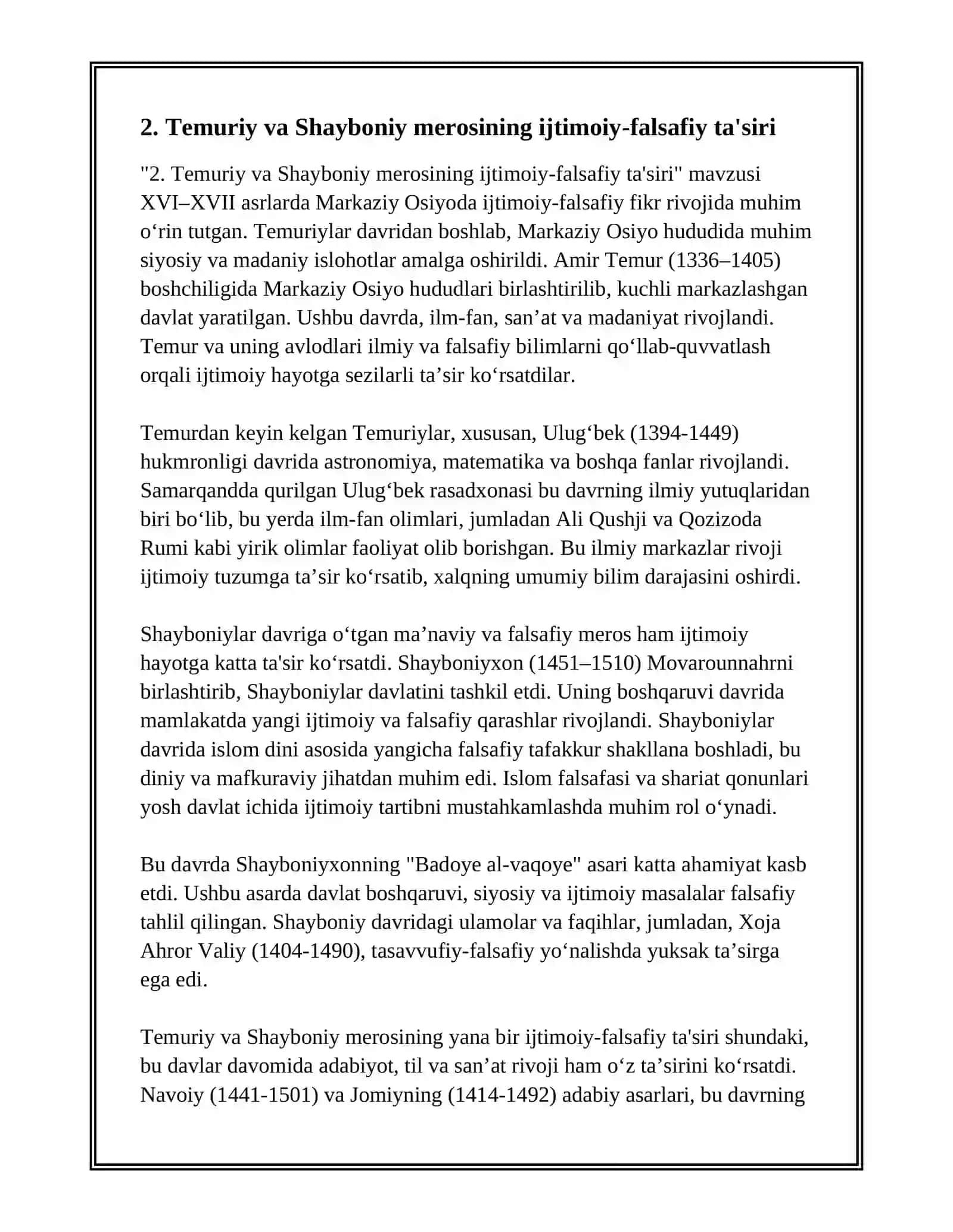 XVI–XVII ASRLARDA MARKAZIY OSIYODAGI IJTIMOIY-FALSAFIY FIKR 4
