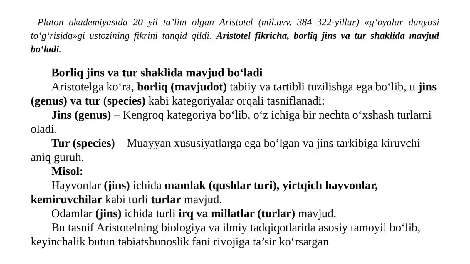 Falsafa.Ilk yunon falsafasi vakillarimiletlikFales (mil.avv. 624–547-yillar) 4