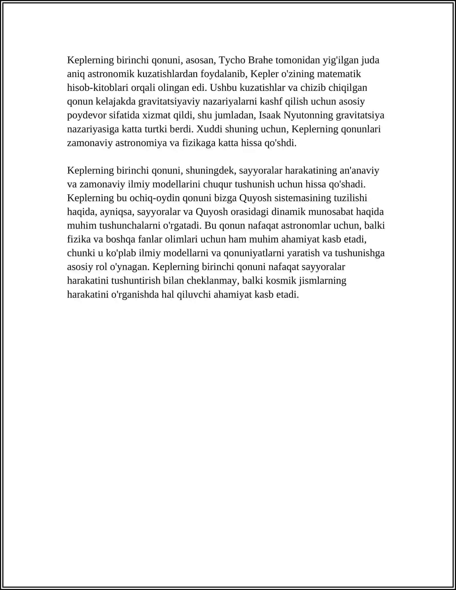 KEPLER QONUNLARI 4