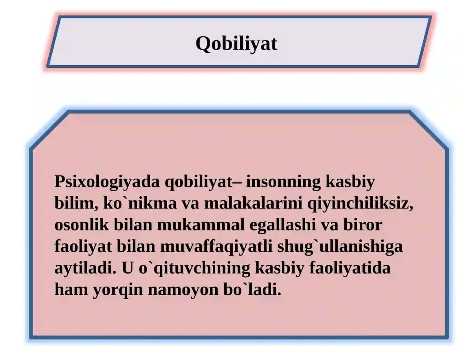 PEDAGOGIK QOBILIYATNI SHAKLLANTIRISH YO`LLARI. KOMMUNIKATIV MALAKA VAPEDAGOGIK TA’SIR KO`RSATISH 4