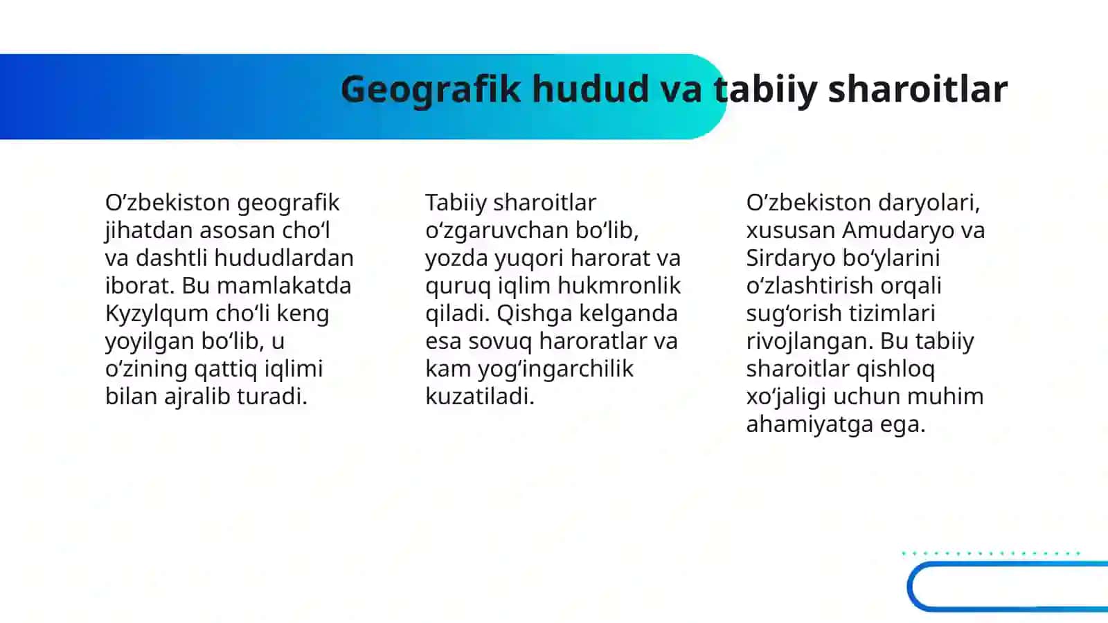 O’ZBEKISTON RESPUBLIKASIGA UMUMIY TAVSIF 4