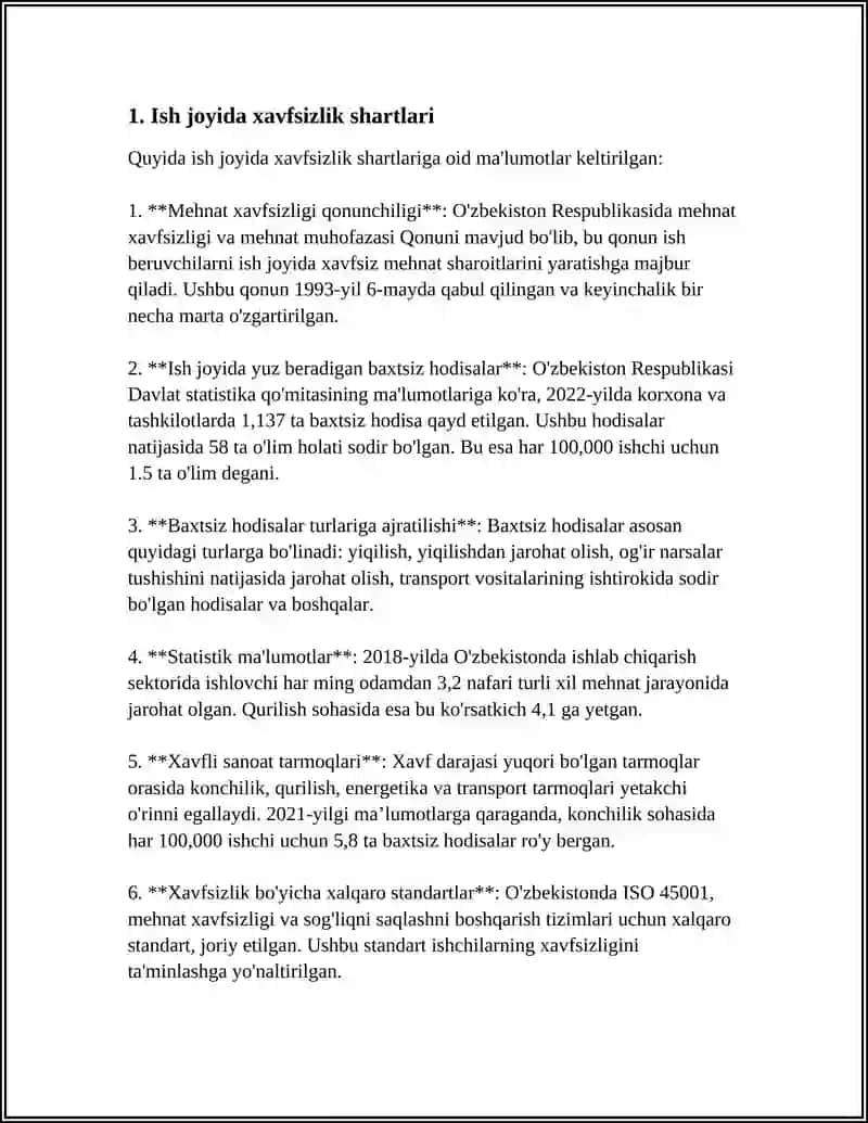 FAOLIYATNING TURLI BOSQICHLARIDA XAVFSIZLIK SHARTLARINI TAHLIL QILISH 4