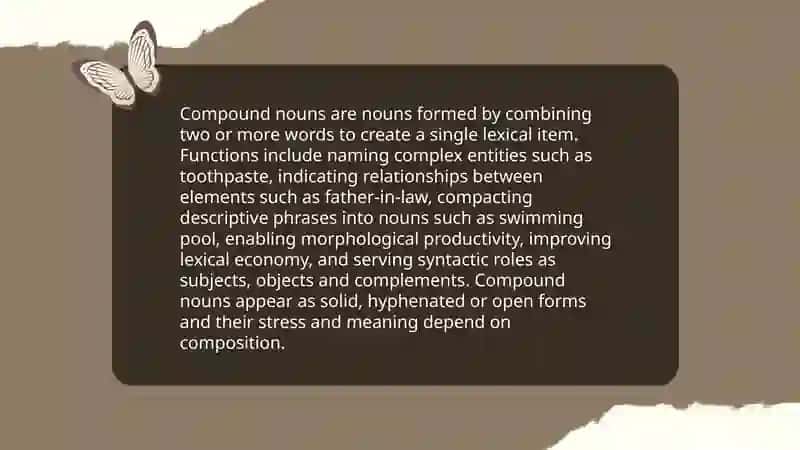 Noun compound noun and abstrakt nouns 4
