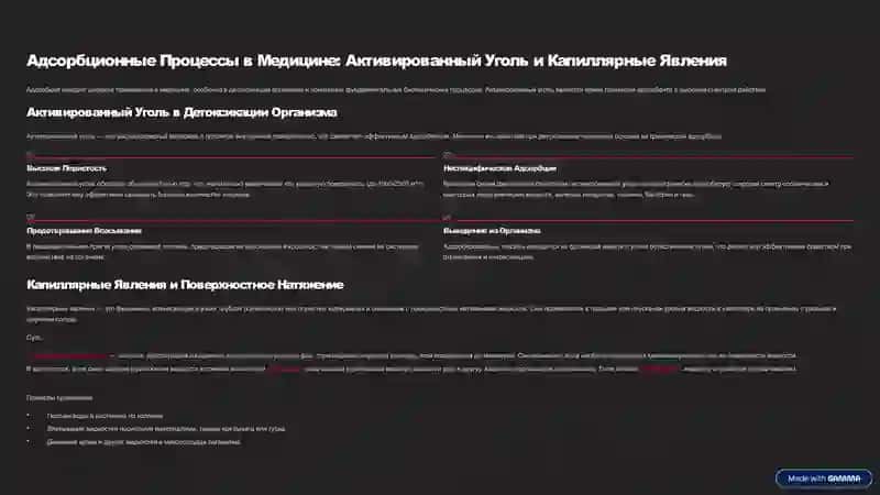 Поверхностные явления и адсорбция: Основы и Биологическое Значение 4