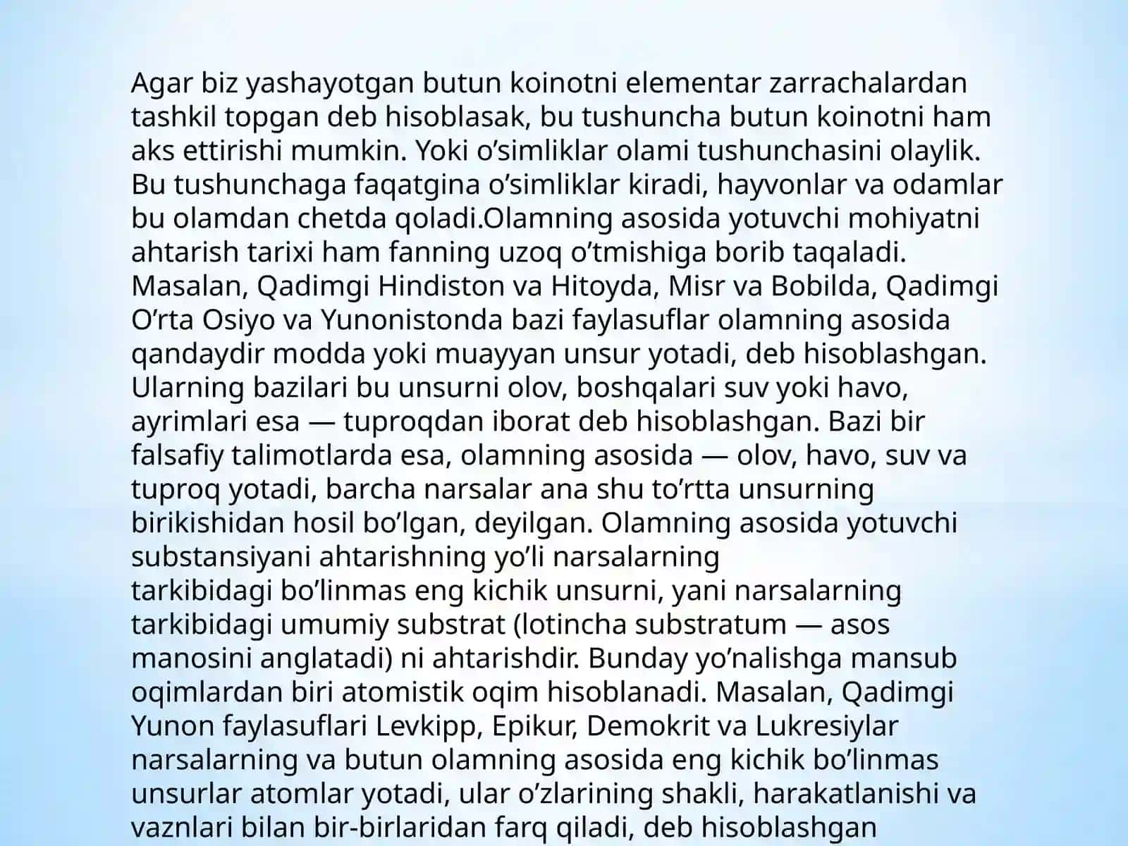 BORLIQ FALSAFASI O’RGANISHNING AHAMIYATI 4