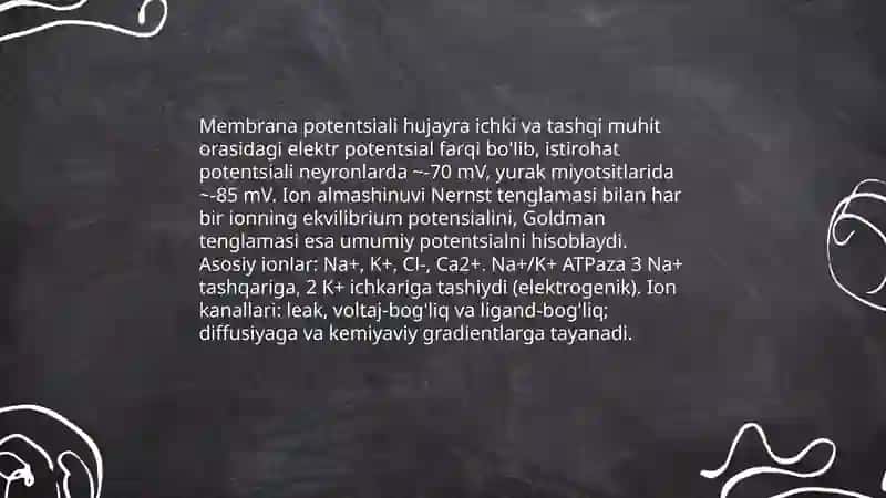biologik to'qimalarning elektr xossalari.Organizm biopotensiallari va qayd etish usullari. Elektrogrammalar. Elektrokardiografiya. Eyntxoven nazariyasi. Kardiomonitoring 4