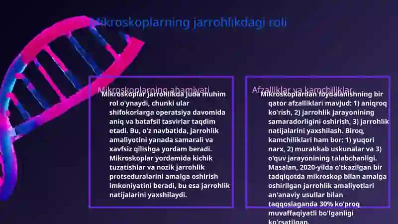 Mikroskoplarning jarrohlikda qoʻllanilishi 4