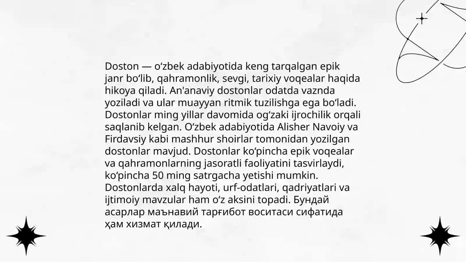 Masnaviy va doston munosabati 4