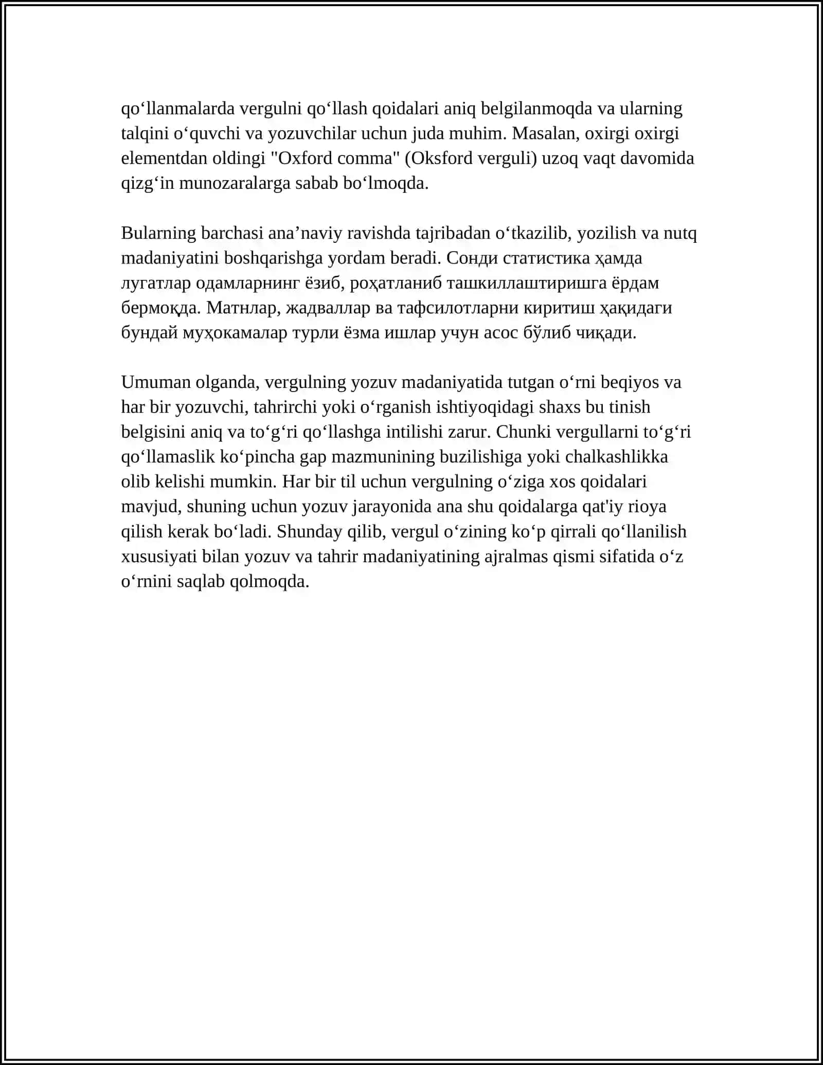 PUNKTUATSION SAVODXONLIKKA OID TEST TOPSHIRIQLARINI TUZISH VA BAJARISH 4