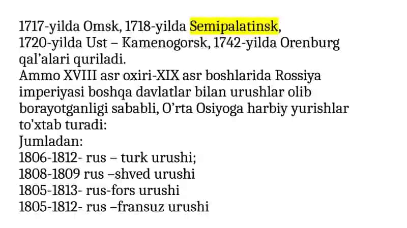 Rossiya imperiyasi boshqaruvi davri tarixiy geografiyasi 4
