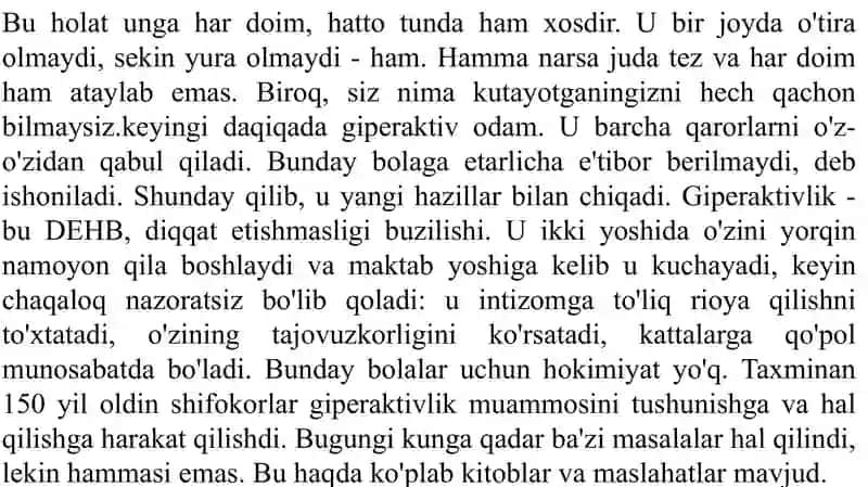 Kichik maktab yoshi davridagi bollarda geperatiflikning o‘zlashtirishga tasiri. 4