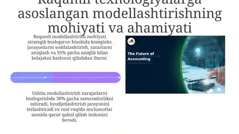 Strategik boshqaruv hisobi tizimida raqamli texnologiyalar asosida modellashtirish 4