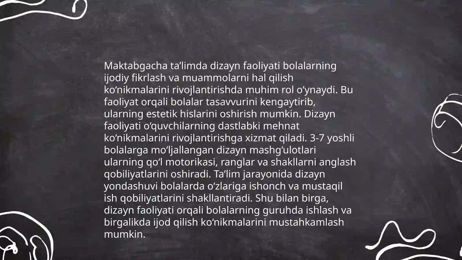 Bolalar uchun dizayn faoliyati 4