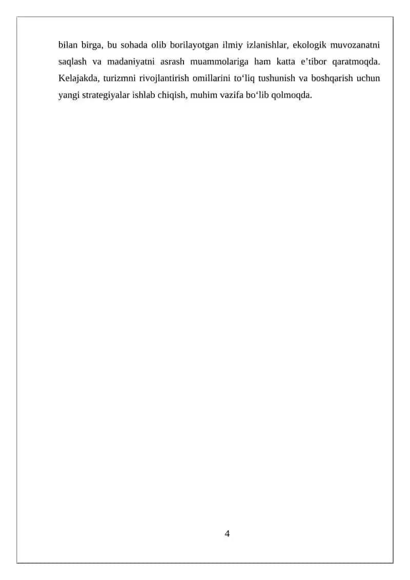 Turizmni Rivojantirish Omillari 4