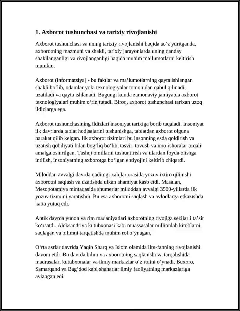 AXBOROT TUSHUNCHASI 4