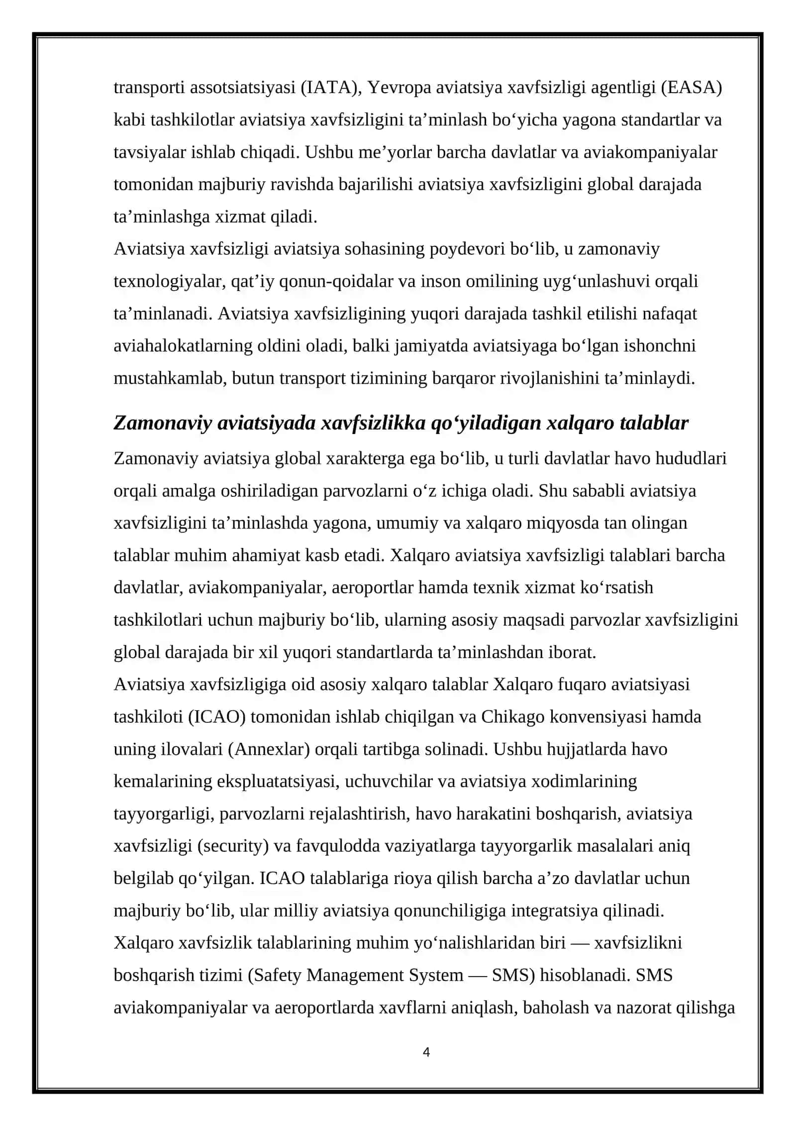 Aviatsiya xavfsizligini ta’minlashda zamonaviy texnologiyalar 4