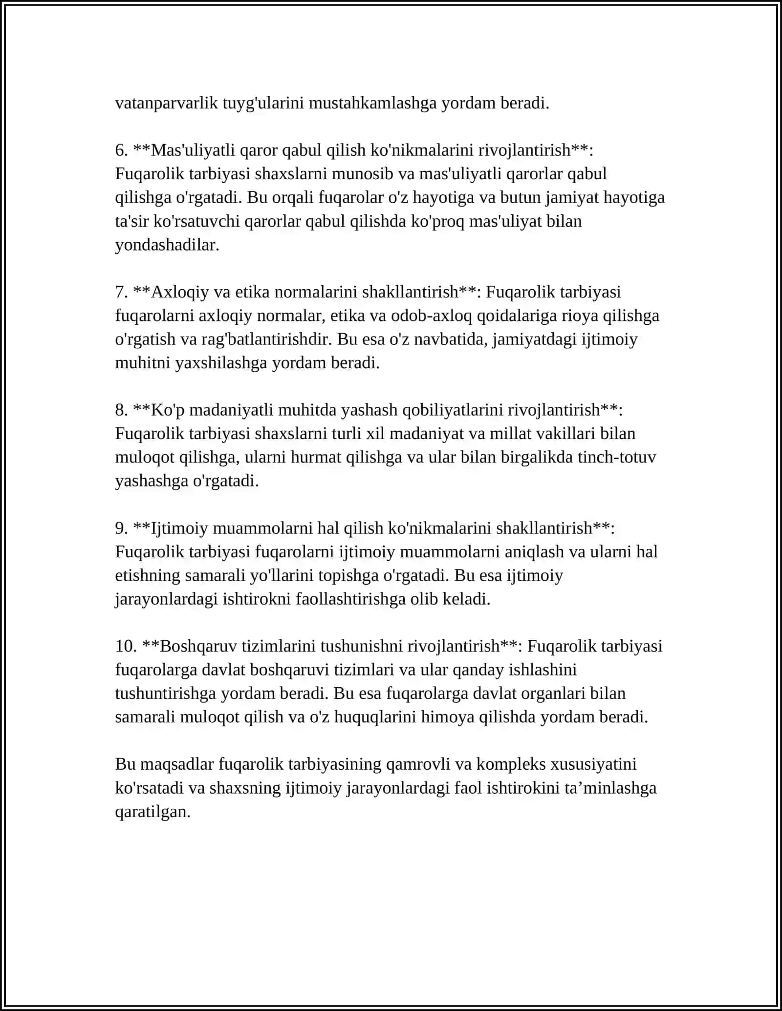 FUQAROLIK TARBIYASINING MAQSADI, VAZIFALARI VA METODLARI 4
