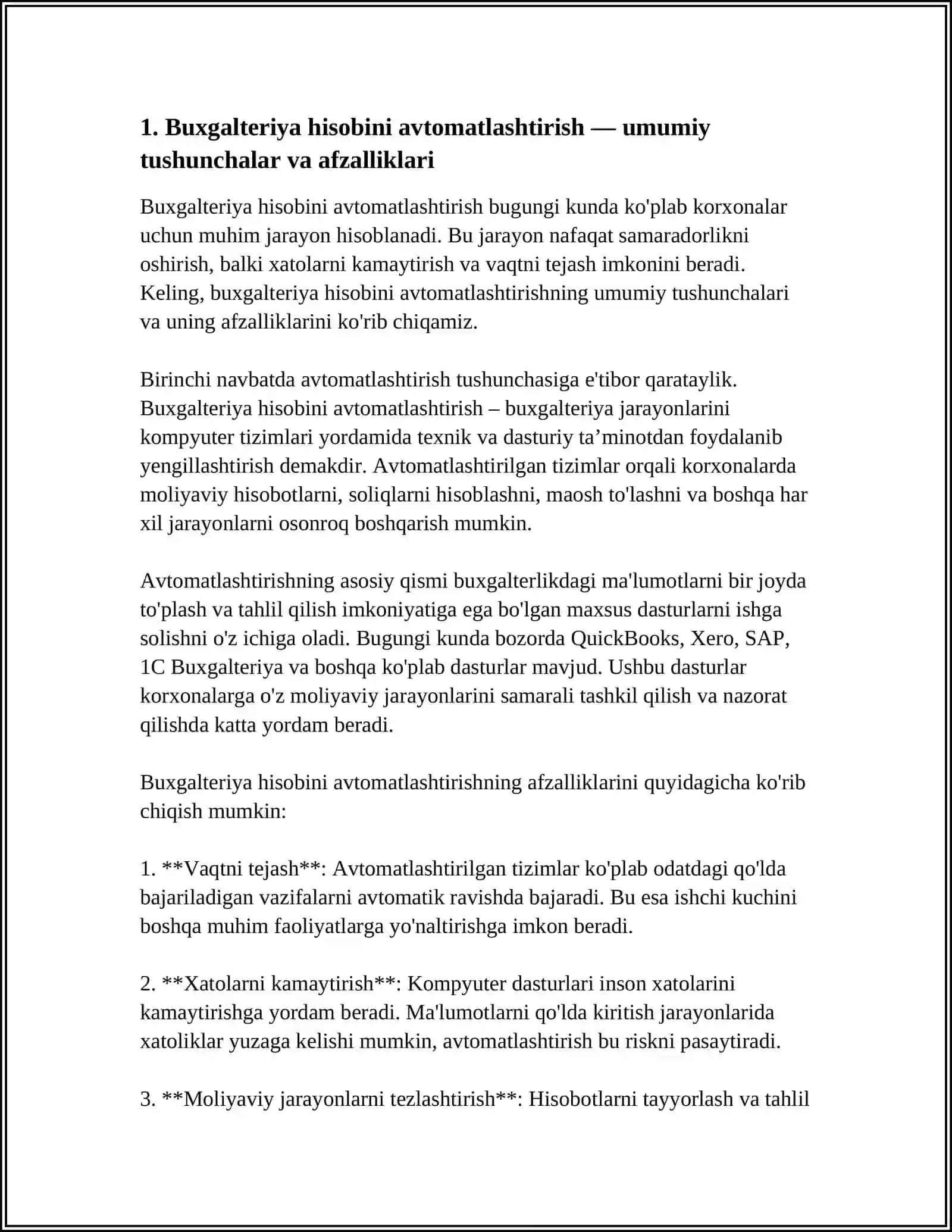 Buxgalteriya hisobini avtomatlashtirishning zamonaviy dasturlari 4